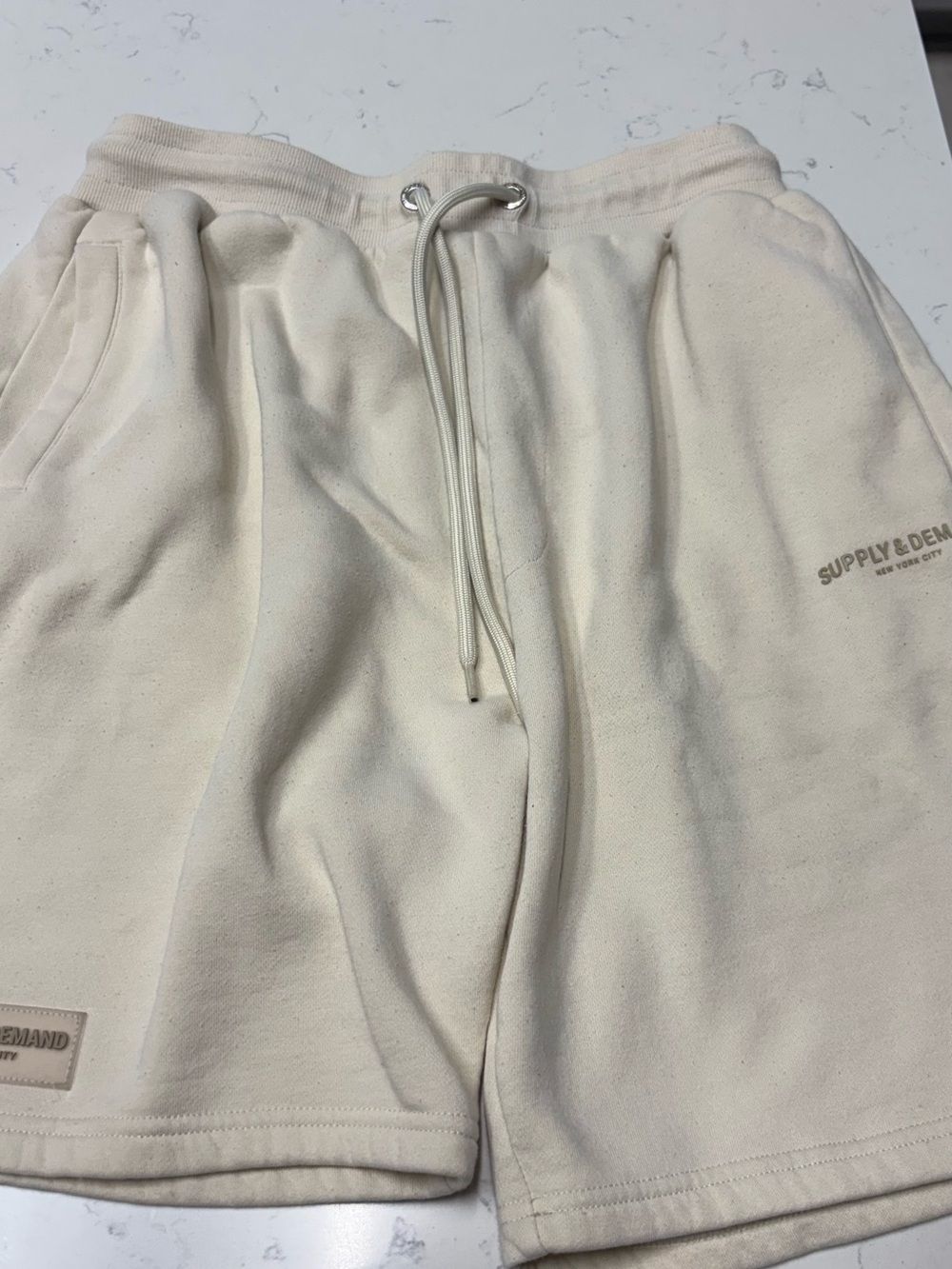 Cream Men’s Drawstring Shorts